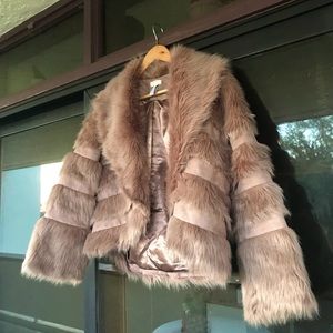 Chico's suede fur coat